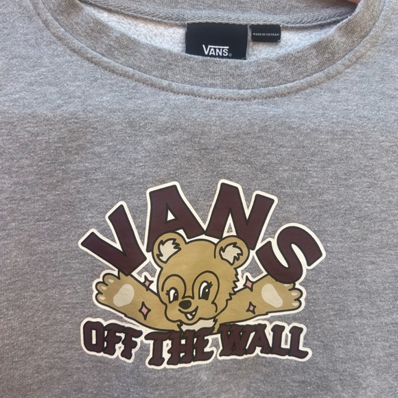 Vans Kids Bear With Me Crew Sweatshirt - Size Large - Picture 2 of 4